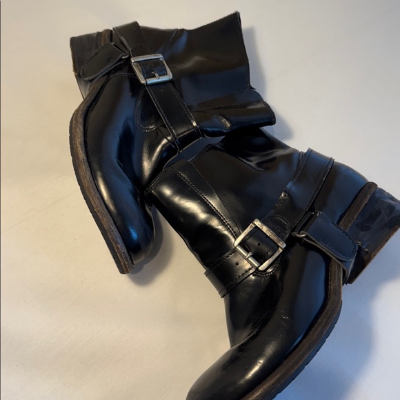 All Saints Jules Black Harness Moto Booties/Boots Size 40 - Picture 3 of 8